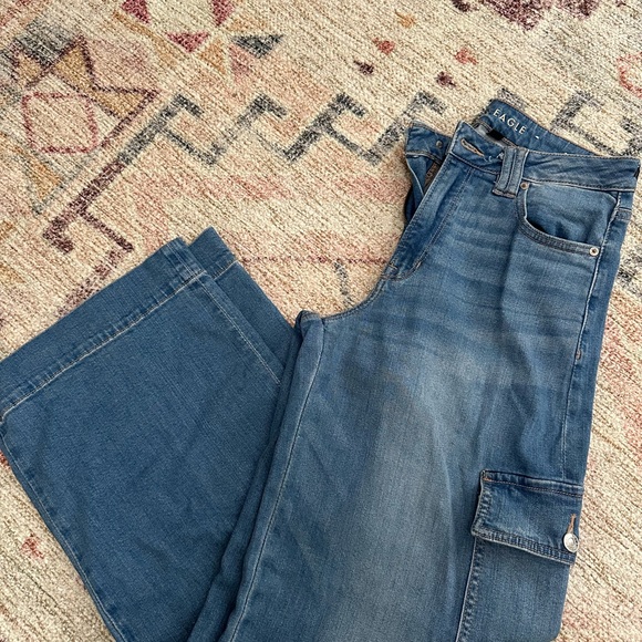 American Eagle Outfitters Denim - American Eagle Blue Denim Cargo Pants